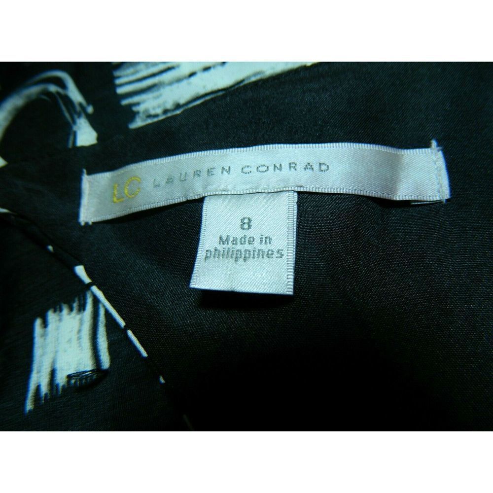 LC Lauren Conrad Dress Fit Flare Daisy Ruffle Sz 8 - Picture 7 of 8